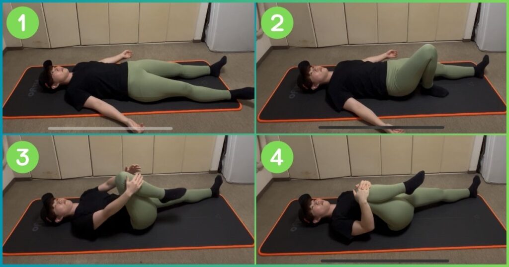 腸腰筋 ストレッチ ガス抜きのポーズ
