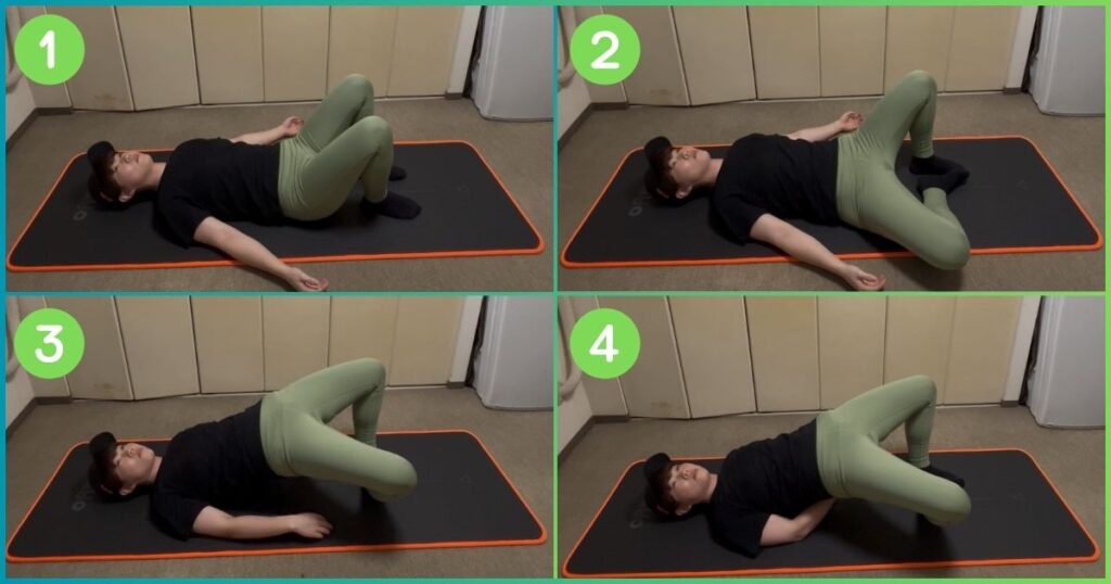 腸腰筋 ストレッチ 三角ストレッチ 手順